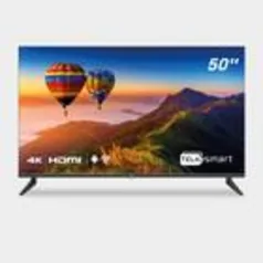 Smart TV LED 50 4K HQ Conversor Digital Externo 3 HDMI 2 USB WI-FI Android 11 Design Slim