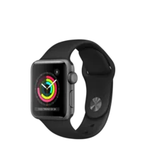 Apple Watch Series 3 (GPS) 38mm Com pulseira esportiva preta | R$1599