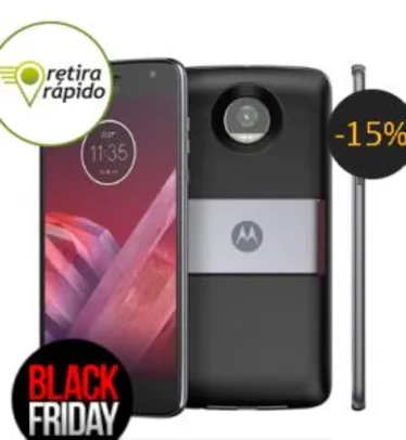 Moto Z2 Play Power Pack & DTV Edition Platinum 64GB - R$1614