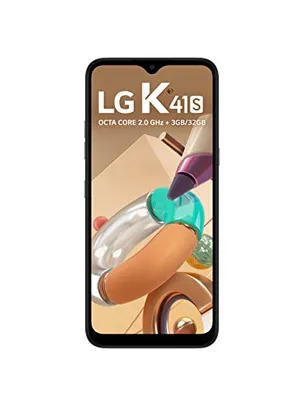 Smartphone LG K41S 32GB, RAM de 3GB, Tela de 6,5” V- Notch, Câmera Quádrupla e Processador Octa-Core 2.0, Titanium