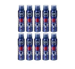 2 Kits | 20 unid | Desodorante Nivea Dry Impact Aerossol Masculino 150ml | R$7 a unid