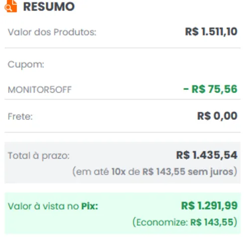 Imagem na descrição da promoção