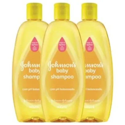 Leve 3 Pague 2 Shampoo Johnson's Baby Gold 400ml cada - R$22