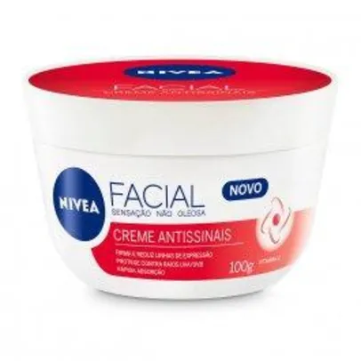 Creme Hidratante Facial Nivea Antissinais 100g | R$ 14,54