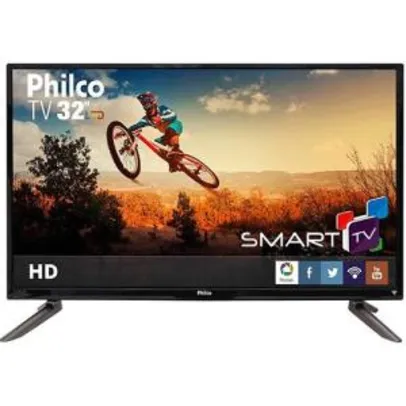 Smart TV LED 32" Philco PH32C10DSGW HD com Conversor Digital 3 HDMI 1 USB Wi-Fi por R$ 825