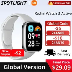 [Taxas Inclusas] Smartwatch Xiaomi Redmi Watch 3 Active 