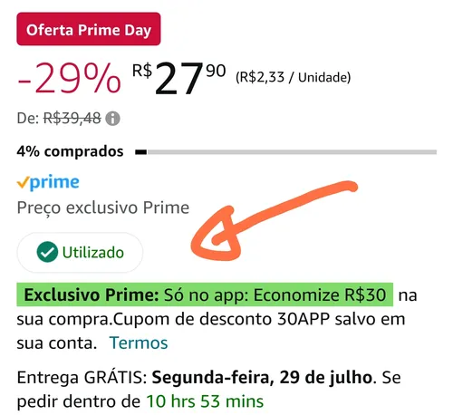 Imagem na descrição da promoção