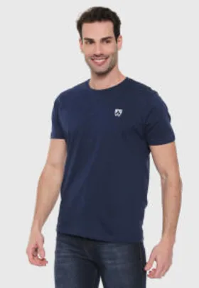 Camiseta Mr Kitsch Manga Curta Básica Azul-marinho | R$30