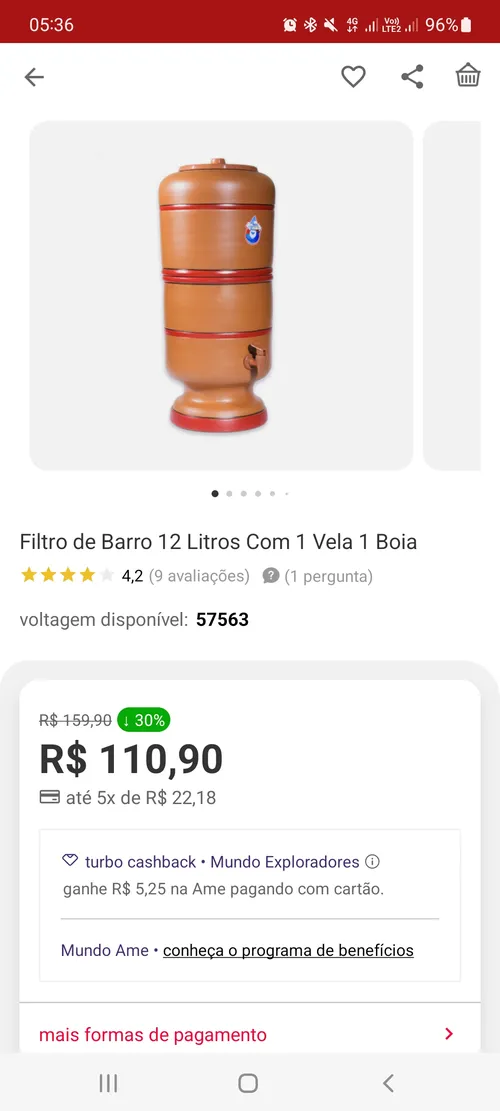 Imagem na descrição da promoção