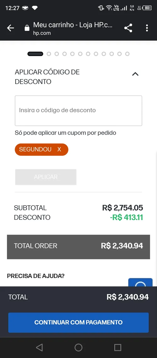 Imagem na descrição da promoção