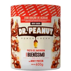 PASTA DE AMENDOIM PRO 600G COM WHEY PROTEIN - DR PEANUT - BUENISSIMO