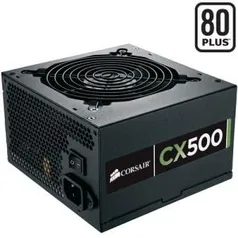 Fonte ATX Corsair 500W 80 Plus Bronze CX500 CP-9020047-WW - R$216