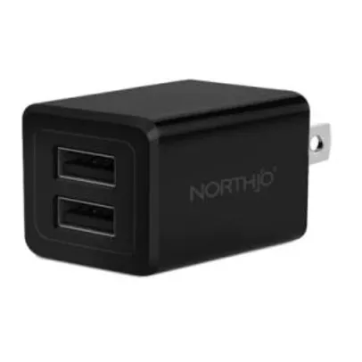 NORTHJO 5V 2.1A USB Travel Charger Adaptador de parede portátil US Plug - R$19,59