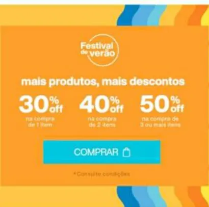 Promoção Natura nas compras online e no App - 30% a 50% OFF