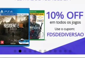 10% off em todos os jogos!!