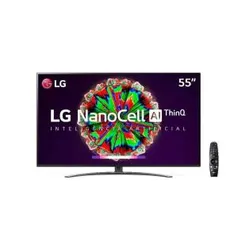 Smart TV NanoCell 55" LG NANO81SNA 4K Bluetooth Thinq Ai Google Assistant Amazon Alexa Quad Core Processor