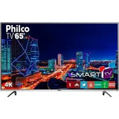 Smart TV LED 65'' Philco PTV65F60DSWN Ultra HD 4k com Netflix, Conversor Digital, 3 HDMI 2 USB Wi-Fi 60Hz - R$3419 (com AME, R$2906)