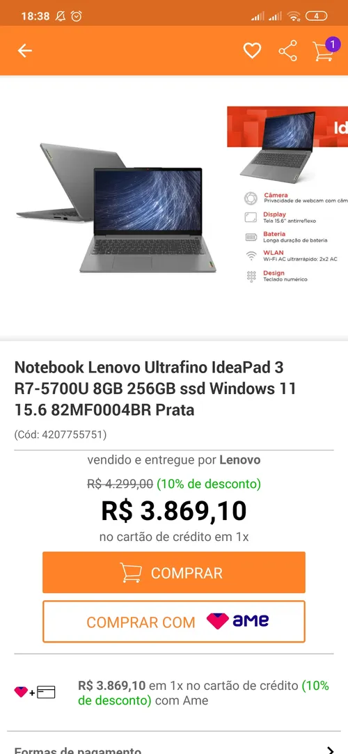 Imagen na descrição da promoção