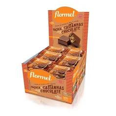 Flormel Paçoca de Castanhas Chocolate Zero 528g (Contém 24 Unidades de 22g)