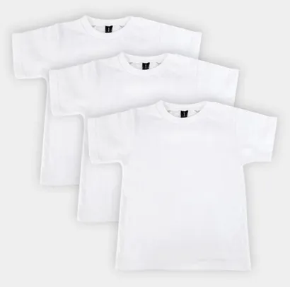 [C. OURO] Kit Camiseta Bebê All Free Básica 3 Peças