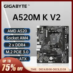 Placa mãe AM4 GIGABYTE A520M K V2