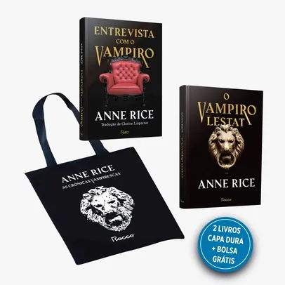 Saindo por R$ 80: Kit Crônicas Vampirescas – 2 Livros Capa Dura + Bolsa Grátis | R$80 | Pelando