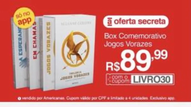 BOX COMEMORATIVO JOGOS VORAZES | R$90