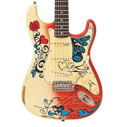 Guitarra Strato Vintage V6 Signature Thomas Blug "Jimi Hendrix Summer Of Love" V6MRHDX