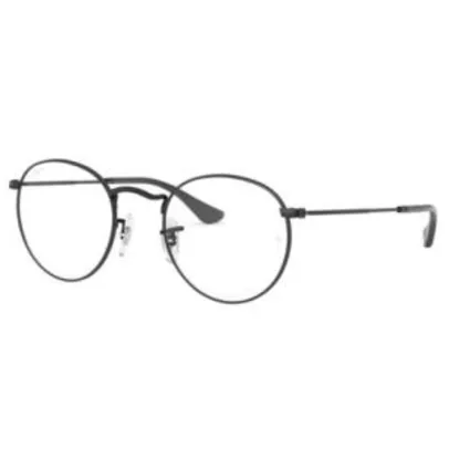 Saindo por R$ 395: Armação Oculos Grau Ray Ban Round Preto Fosco - R$395 | Pelando