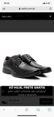 Saindo por R$ 140: Sapato Social Couro Ferracini Básico React Masculina - Preto R$ 140 | Pelando