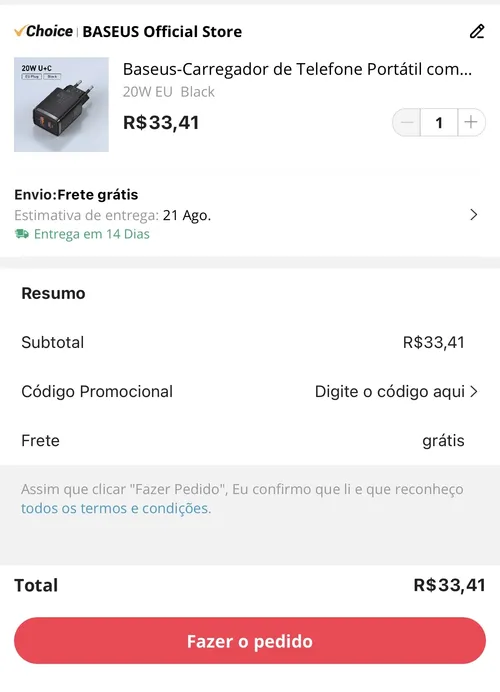 Imagem na descrição da promoção