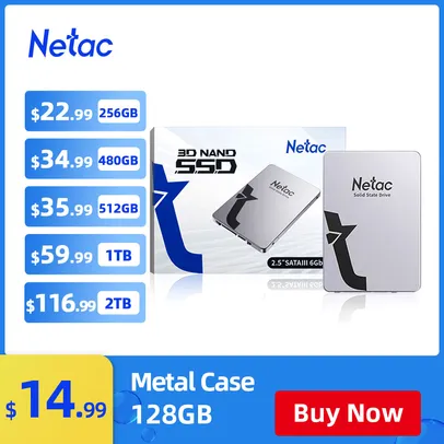 [NOVAS CONTAS] SSD Netac 1tb case de metal 