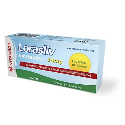 LORATADINA - LORASLIV 10MG 12 COMPRIMIDOS