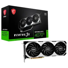 (Prime Ninja) Placa de Vídeo RTX 4070 Ti Ventus MSI NVIDIA GeForce, 12 GB GDDR6X, DLSS 3