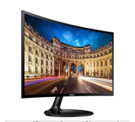 Monitor Gamer Curvo Samsung 24" LED Full HD HDMI Entrada para Headphone Preto R$746