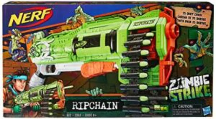Lança Dardo Nerf Zombie Ripchain Hasbro  | R$215