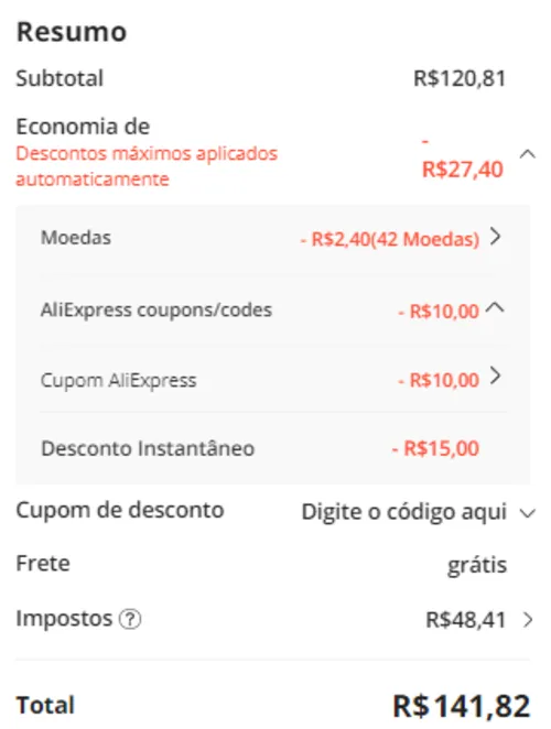 Imagem na descrição da promoção