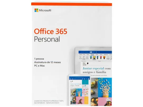 Pacote Office 365 Personal 1 Ano Digital