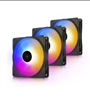 Kit Fan com 3 Unidades Deepcool RF120, 3 Cores, 120mm, PD-FLED3-RF120FS-3P