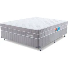 Cama Box Casal Colchão Molas Ensacadas Viscoelástica Espuma Nasa Ortopédico D33 com Pillow - Bf Col