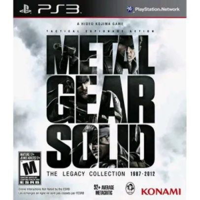 [Americanas] Metal Gear Solid: The Legacy Collection - PS3 por R$ 29.90