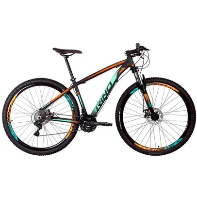 BICICLETA ARO 29 RINO EVEREST COLOR - 24V CAMBIOS SHIMANO - SUSPENSÃO COM TRAVA