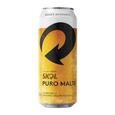 Leve 12 UNIDADES - Cerveja Skol Puro Malte 473ml