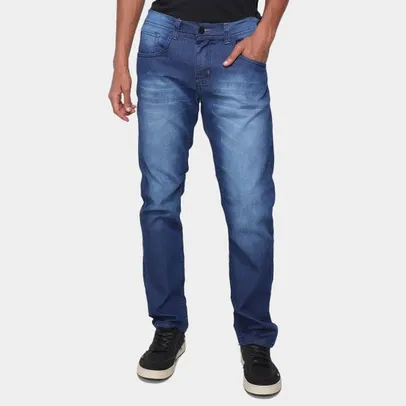Calça Jeans Via Quatro Estonada Masculina - Azul Escuro R$52