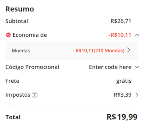 Imagem na descrição da promoção