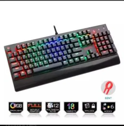 Teclado Mecânico Gamer Redragon Kala, RGB, Switch Outemu Red, PT - K557 R$270