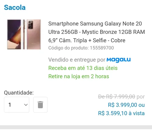 Imagem na descrição da promoção