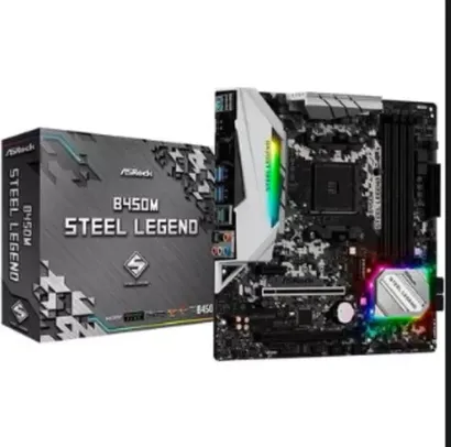 Placa-Mãe ASRock B450M Steel Legend, AMD AM4, mATX, DDR4