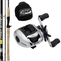 Kit Carretilha Arena Marine Sports com Vara Pro Staff Albatroz 1,60 e Capa de Proteção em Neoprene Jogá - R$154