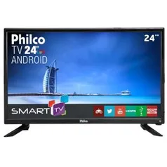 Smart TV LED 24" Full HD Philco PTV24N91SA com Processador Quad-core - R$699